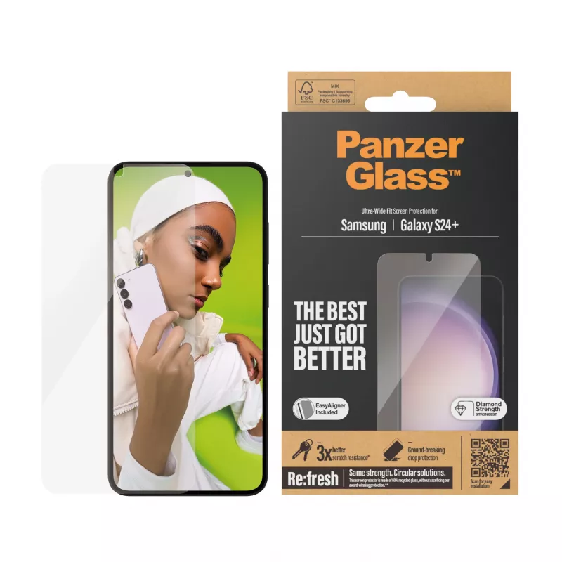 PanzerGlass ® Ekrano apsauga Samsung Galaxy S24+ | Ultra-Wide Fit su EasyAligner
