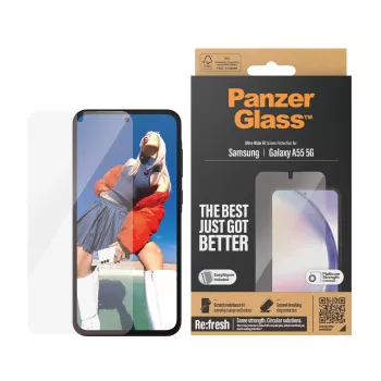 PanzerGlass ® Ekrano apsauga Samsung Galaxy A55 5G | Ultra-Wide Fit su EasyAligner