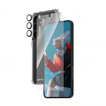 3-in-1 apsaugos rinkinys PanzerGlass Samsung Galaxy S24 Ultra Wide Fit Scratch Shock Resistance