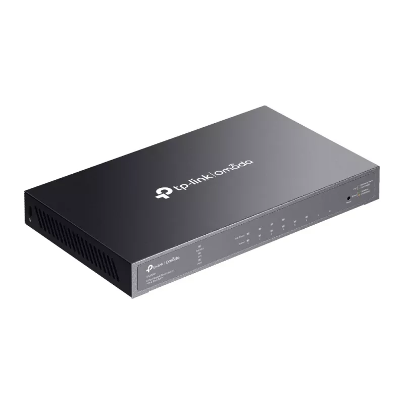 TP-Link Omada 8 prievadų gigabito išmanusis komutatorius su 4 prievadų PoE+, valdomas, L2/L2+, gigabitas Ethernet (10/100/1000), maitinimas per Ethernet (PoE), montavimas į stovą
