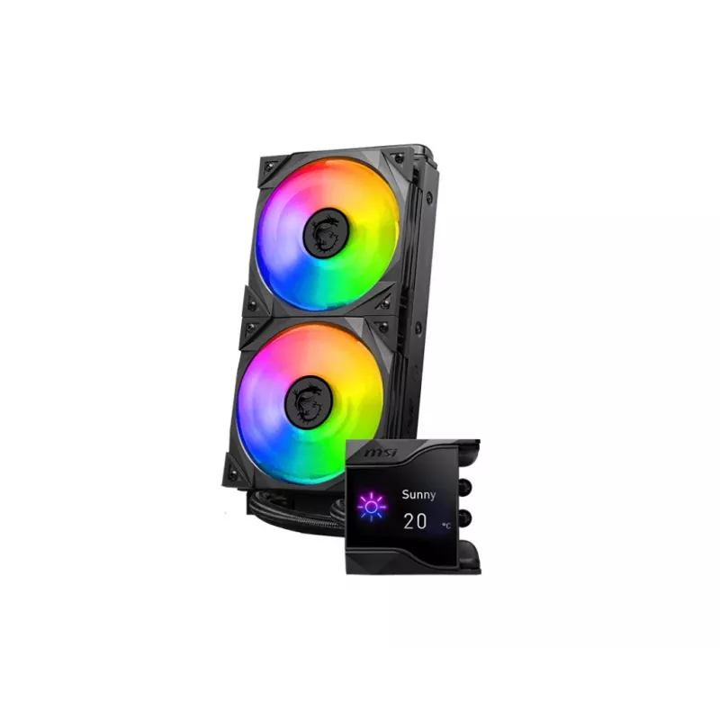 MSI MPG Coreliquid D240 Procesoriaus skysčio aušinimo rinkinys 12 cm Juoda 1 vnt.
