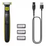 Tinklinis skustuvas Philips Norelco OneBlade QP2724/10 — tinklinis skustuvas, 1 peiliukas, įkraunamas per USB, šlapiam & sausam naudojimui, plaunamas, 45 min veikimo laikas, pilka/žalia