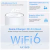 TP-Link 4G+ AX1500 Whole Home Mesh WiFi 6 šliuzas, baltas, vidinis, tinklinis maršrutizatorius, 190 m², dviejų juostų (2,4 GHz / 5 GHz), Wi-Fi 6 (802.11ax)