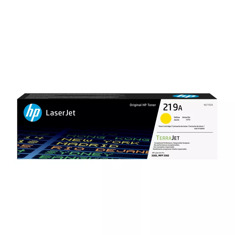 HP 219A geltona originali LaserJet dažomųjų miltelių kasetė, 1200 puslapių, geltona, 1 vnt.