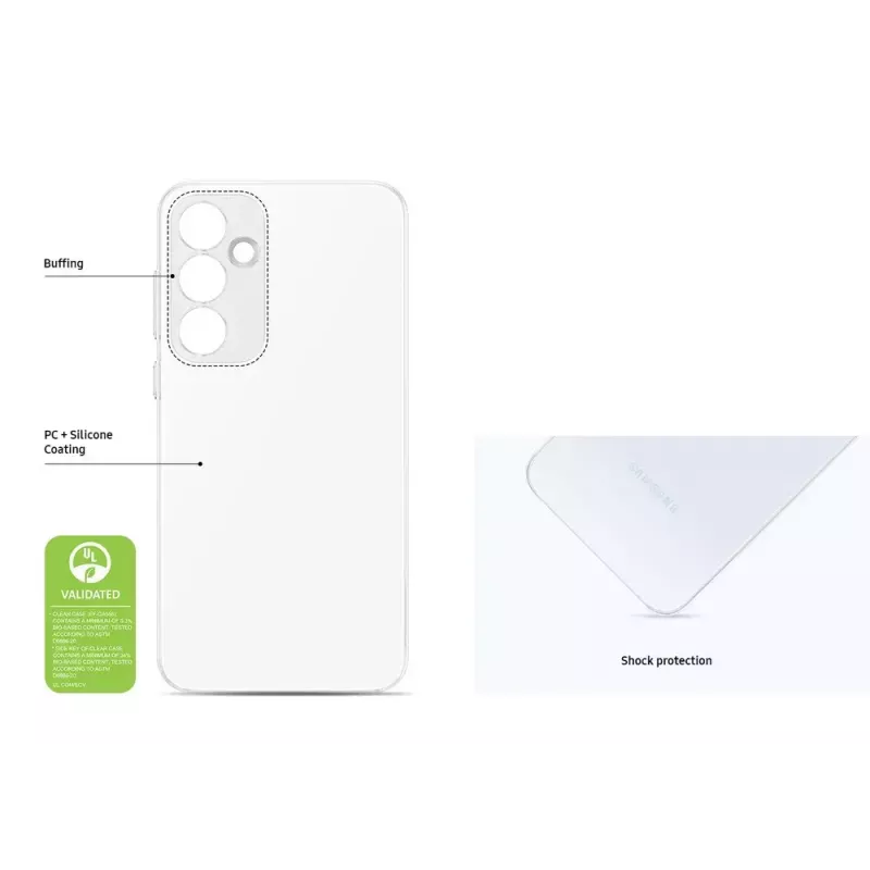 Samsung EF-QA556 mobiliojo telefono dėklas 16,8 cm (6,6 col.) Dangtelis Skaidrus