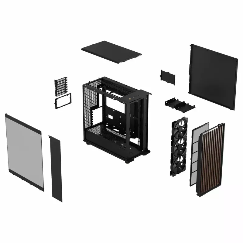 PC dėklas Fractal Design North XL Midi Tower Juoda