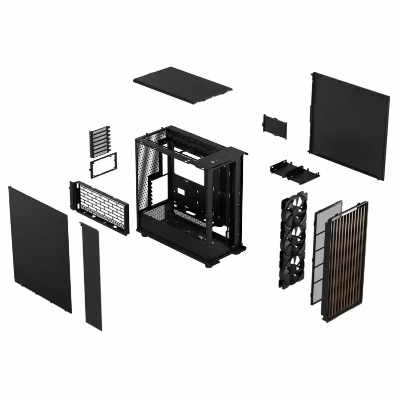 PC korpusas Fractal Design FD-C-NOR1X-01 Midi Tower juodas