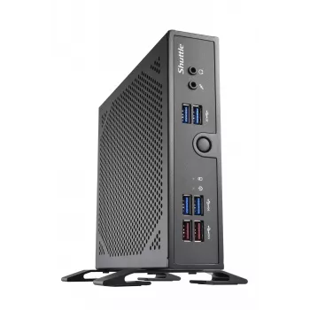 Shuttle XPC slim Barebone DS50U, Intel Celeron 7305, 2x LAN (1x 2.5Gbit ,1x 1Gbit), 1xCOM,1xHDMI,1xDP, 1x VGA, be ventiliatoriaus, 24/7 nuolatinis veikimas