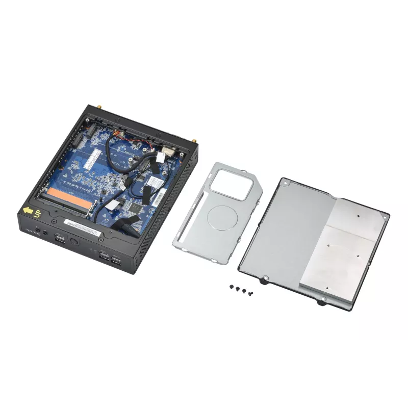 Shuttle XPC slim Barebone DS50U, Intel Celeron 7305, 2x LAN (1x 2.5Gbit ,1x 1Gbit), 1xCOM,1xHDMI,1xDP, 1x VGA, be ventiliatoriaus, 24/7 nuolatinis veikimas