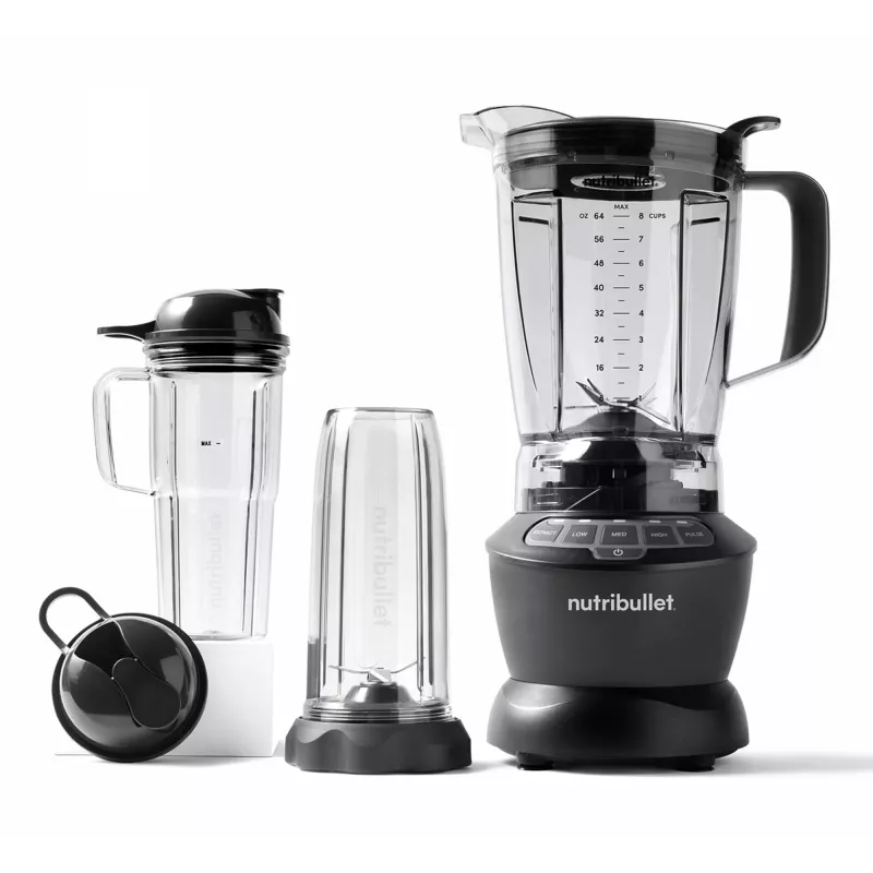 Stalinis trintuvas NUTRIBULLET NBF500DG — 1,9 L dubuo, 1200 W, ledo smulkinimas, sidabrinis