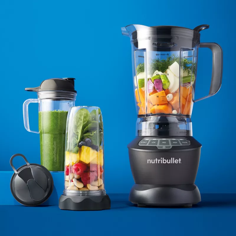 Stalinis trintuvas NUTRIBULLET NBF500DG — 1,9 L dubuo, 1200 W, ledo smulkinimas, sidabrinis