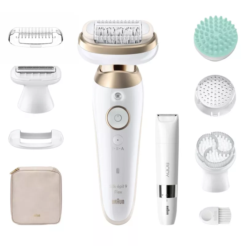 Braun Silk-epil 9 Flex SkinSpa 9-481 epiliatorius, auksinis/baltas