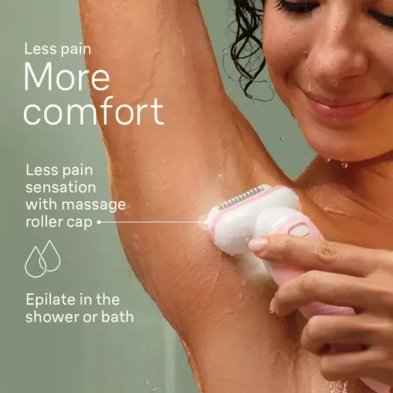 Braun Silk-epil 9 9-030 epiliatorius, 40 pincetų, baltas