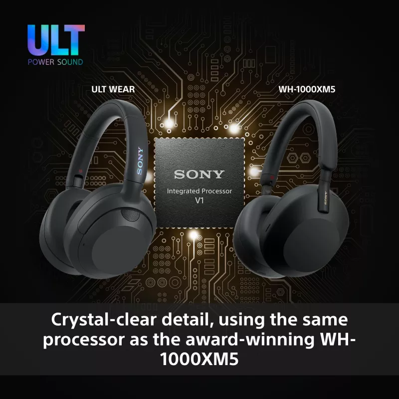 Ausinės Sony WH-ULT WEAR monauralinės, laidinės ir Bluetooth 5.2, ANC, 50h veikimo (ANC išjungtas), USB-C įkrovimas, baltos