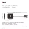 CLUB3D USB-C® šakotuvas į du HDMI™ 4K60Hz M/F+PD3.0 100 W