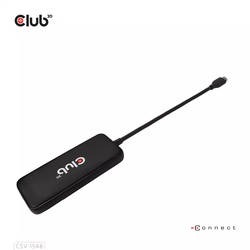 CLUB3D USB-C 4 prievadų 10G duomenų šakotuvas su PD3.0 įkrovimu, laidinis, USB 3.2 Gen 1 (3.1 Gen 1) Type-C, 100 W, juodas, 10 Gbit/s, USB