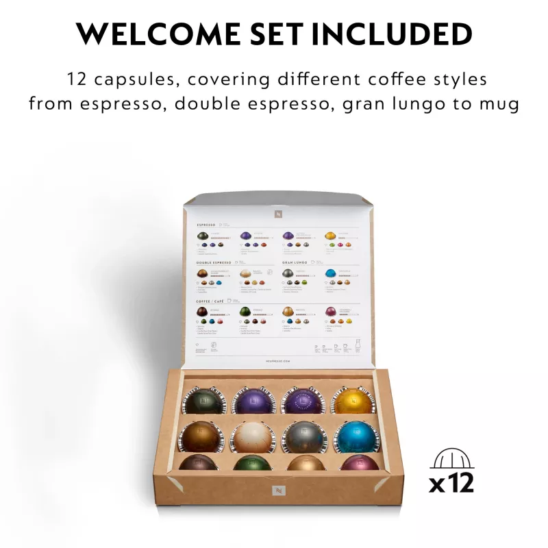De’Longhi NESPRESSO® Vertuo Pop ENV90.B - Liquorice Juoda, kavos kapsulių aparatas, 0,56 l, kavos kapsulė, 1260 W, juoda
