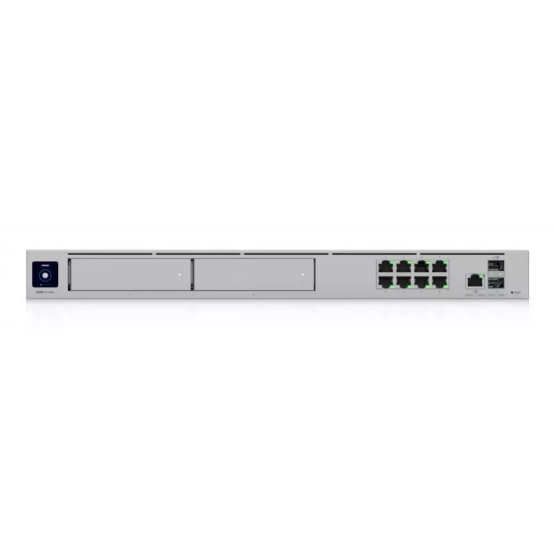 Valdomas jungiklis UBIQUITI UniFi Dream Machine Pro Max, 9 prievadų 2.5G Ethernet, 1U stovas, 2×SFP+, 10G palaikymas, 60W galia