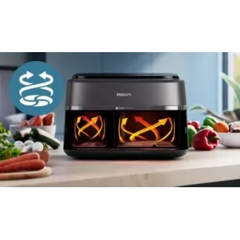 Karšto oro gruzdintuvė Philips 3000 serijos NA351/00 — 9 L, 2750 W, 8 programų, Rapid Air