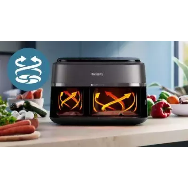 Karšto oro gruzdintuvė Philips 3000 serijos NA351/00 — 9 L, 2750 W, 8 programų, Rapid Air
