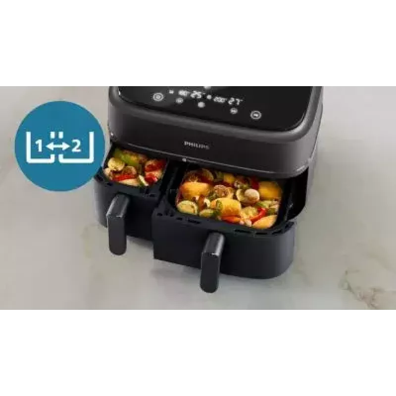 Karšto oro gruzdintuvė Philips 3000 serijos NA351/00 — 9 L, 2750 W, 8 programų, Rapid Air