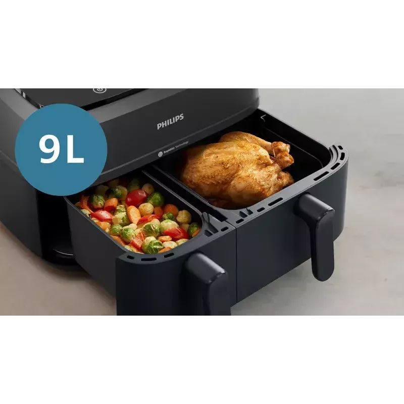 Karšto oro gruzdintuvė Philips 3000 serijos NA351/00 — 9 L, 2750 W, 8 programų, Rapid Air
