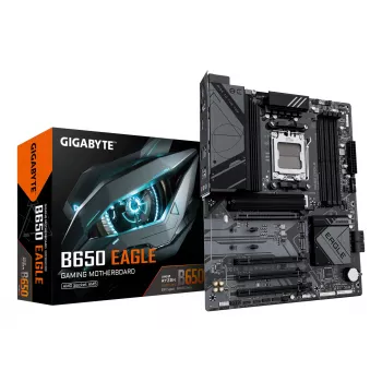 Pagrindinė plokštė GIGABYTE B650 EAGLE ATX, AMD B650 mikroschemų rinkinys, Socket AM5, DDR5, 4x DIMM, 3x M.2, PCIe 5.0 x16