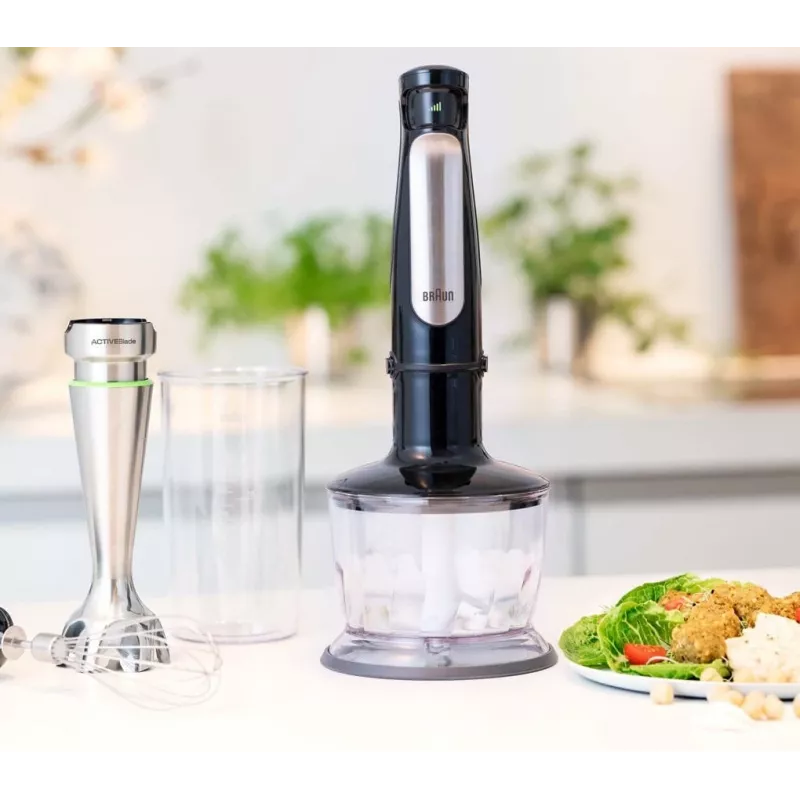 Braun MQ 7035X 0,6 l panardinamasis trintuvas 1000 W juodas, satino plieno