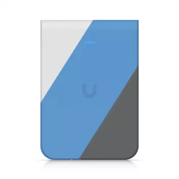 Prieigos taškas UBIQUITI U7 Pro Wall — Prie sienos montuojamas Wi‑Fi 7 prieigos taškas, 2,4/5/6 GHz, 6 erdviniai srautai, 2500 Mbps LAN, PoE (44–57 V), vidaus, baltas