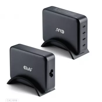 Mobiliojo įrenginio įkroviklis CLUB3D CAC-1918 Universal Black AC 4 USB Type-C prievadai