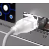 Tinklo komutacinis kabelis UBIQUITI UACC-Cable-Patch-EL-1M-W — Cat6, 1 m, 2.5 GbE, PoE++ (4PPoE), permatomas, RJ-45 kištukas–kištukas