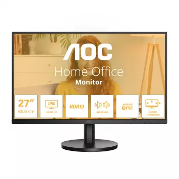 AOC B3 U27B3A kompiuterio monitorius 68,6 cm (27 colių) 3840 x 2160 pikselių 4K Ultra HD LCD juodas