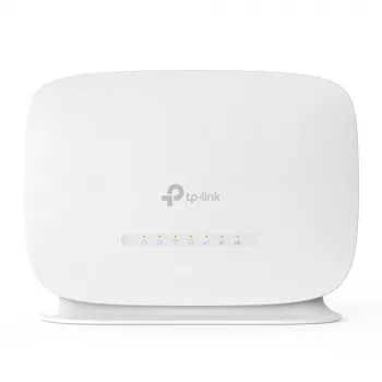 TP-Link 300 Mbps Wireless N 4G LTE maršrutizatorius, Wi-Fi 4 (802.11n), vienos juostos (2,4 GHz), Ethernet LAN, 4G, baltas, stalinis maršrutizatorius