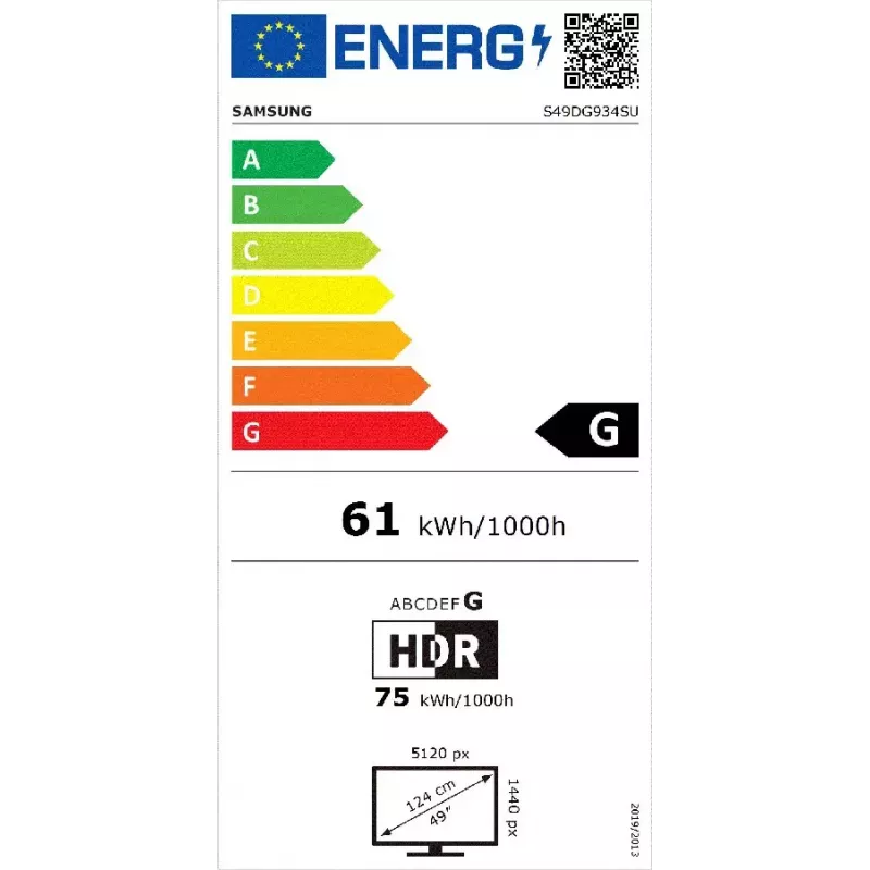 49 colių OLED lenktas monitorius Samsung S49DG934SU — 5120×1440 Dual QHD, 32:9, 0,03 ms, USB stotelė, VESA, aukščio reguliavimas, sidabrinis