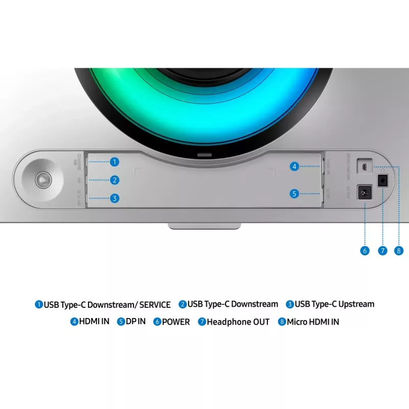 49 colių OLED lenktas monitorius Samsung S49DG934SU — 5120×1440 Dual QHD, 32:9, 0,03 ms, USB stotelė, VESA, aukščio reguliavimas, sidabrinis