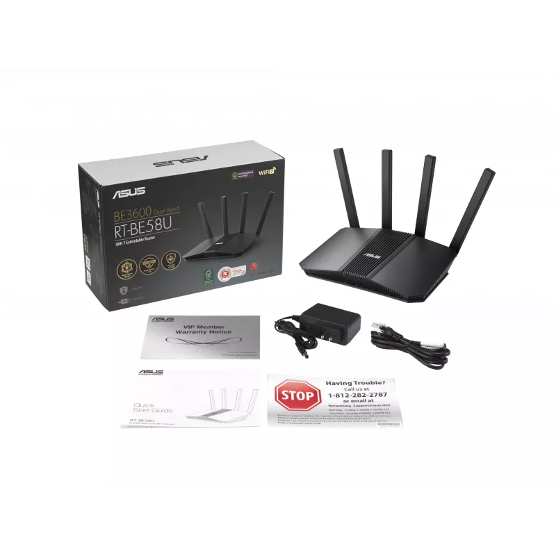 ASUS RT-BE58U V2 belaidis maršrutizatorius 2.5 Gigabit Ethernet Dviejų juostų (2.4 GHz / 5 GHz) Juodas