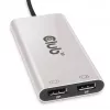 CLUB3D Thunderbolt™ 3 į DisplayPort™ dviejų monitorių 4K60Hz M/F