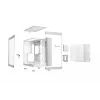 PC korpusas be quiet! LIGHT BASE 600 DX White Midi Tower, ATX/microATX/Mini-ATX, stiklinis šonas, RGB priekis, USB-C