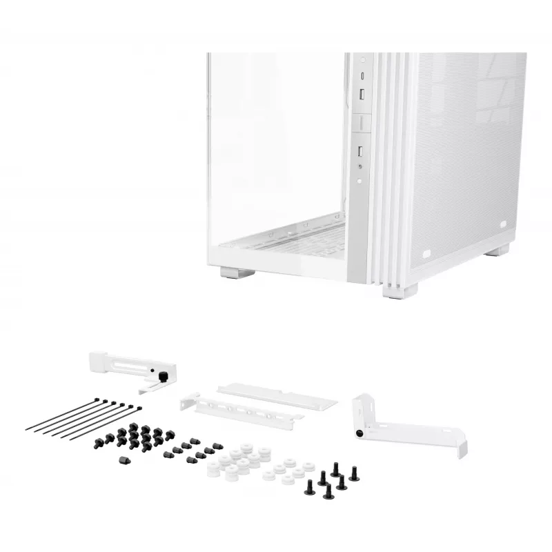 PC korpusas be quiet! LIGHT BASE 600 DX White Midi Tower, ATX/microATX/Mini-ATX, stiklinis šonas, RGB priekis, USB-C