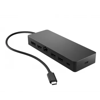 HP Universal USB-C Multiport Hub, laidinis, USB 3.2 Gen 2 (3.1 Gen 2) Type-C, 10,100,1000 Mbit/s, juoda, juoda, 4K Ultra HD