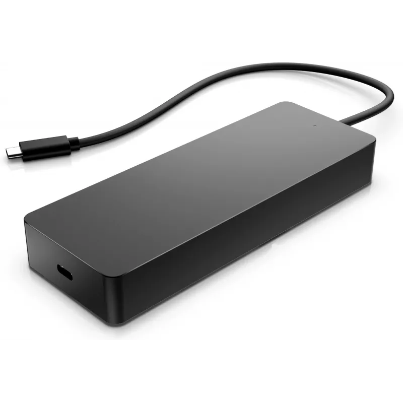 HP Universal USB-C Multiport Hub, laidinis, USB 3.2 Gen 2 (3.1 Gen 2) Type-C, 10,100,1000 Mbit/s, juoda, juoda, 4K Ultra HD