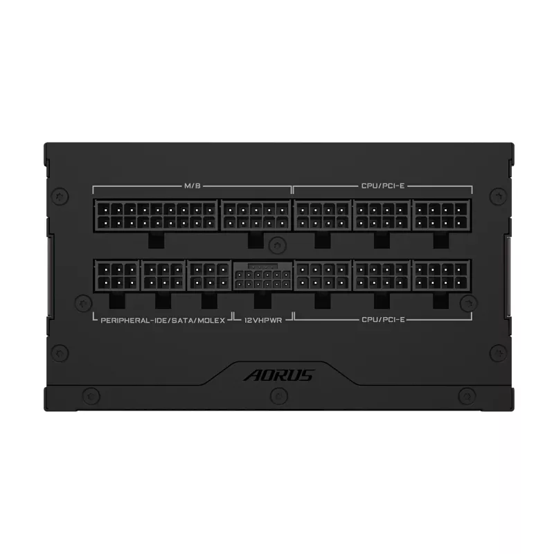 GIGABYTE AORUS ELITE P1000W ICE Maitinimo blokas - PCIe 5.0, 80 PLUS Platinum, visiškai modulinis dizainas, 120 mm ventiliatorius, suderinamas su ATX 3.0, EU kištukas