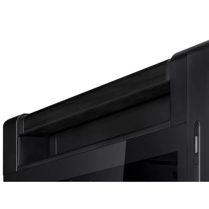 PC korpusas ASUS ProArt PA602 Wood Edition Midi Tower juoda – Mediena, ATX/EATX palaikymas, Grūdintas stiklas, 4×3,5 colio / 8×2,5 colio, GPU iki 450 mm
