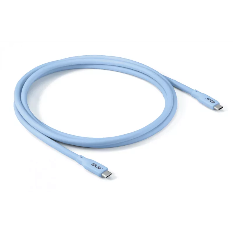 CLUB3D USB C laidas mėlynas, 2 m, USB C, USB C, USB4 Gen 2x2, 20 Gbit/s, mėlynas