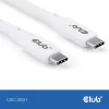 USB-C laidas CLUB3D CAC-3001 2 m USB4 Gen 3x2 baltas