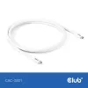 USB-C laidas CLUB3D CAC-3001 2 m USB4 Gen 3x2 baltas