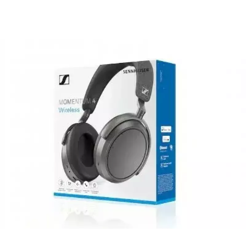Sennheiser Momentum Wireless ausinės — Bluetooth 5.2, 20 h baterija, triukšmo mažinimas, 6–22000 Hz, grafito spalvos