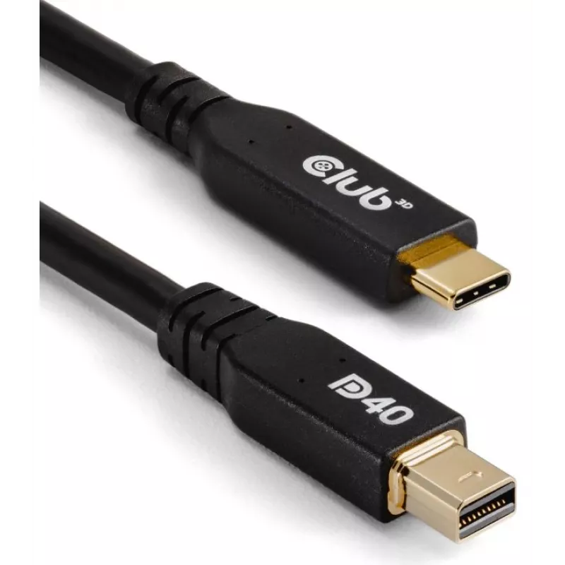 CLUB3D CAC-1561 DisplayPort laidas 2 m Mini DisplayPort USB Type-C Juodas