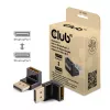 Adapter club 3d DisplayPort vyriška į DisplayPort 1.4 moteriška 90° kampuota, palaiko 4K@120Hz