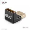 Adapter club 3d DisplayPort vyriška į DisplayPort 1.4 moteriška 90° kampuota, palaiko 4K@120Hz